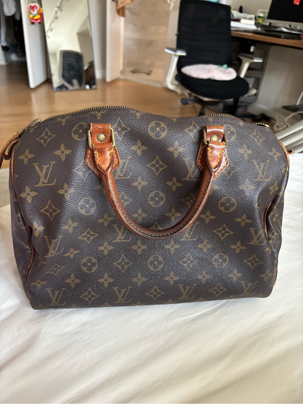Louis Vuitton Monogram Canvas Duffel Bag in Brown and Tan - Picture 7 of 7